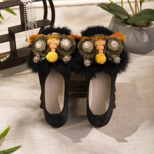 Fortune Tiger Flats · Embroidered Chinese Heritage Shoes