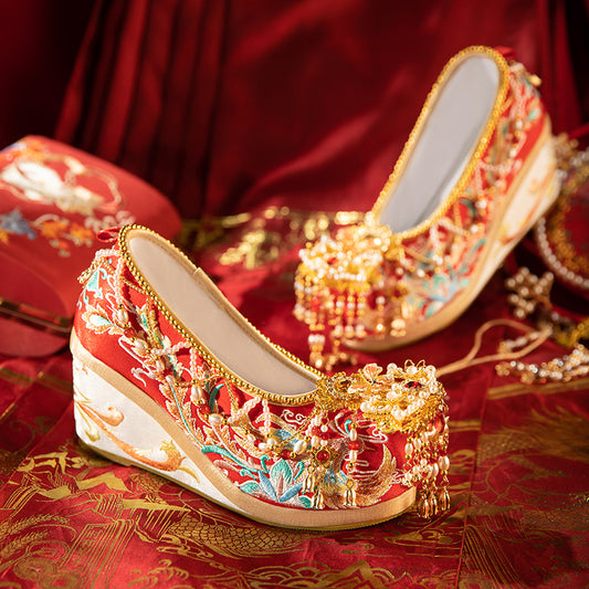 Luxury Custom Xiuhe Wedding Shoes – Vintage Fashion Women’s Footwear