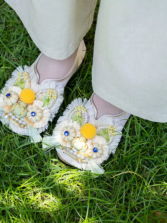 Women’s Vintage Tiger Head Shoes – Chinese Ethnic Flats