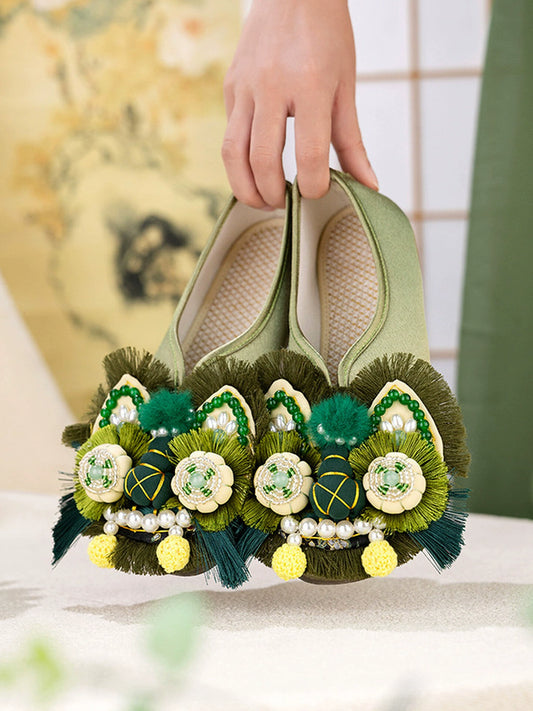 New Chinese Style Tiger Head Shoes - Traditional Handmade Women’s Soft Sole Shoes