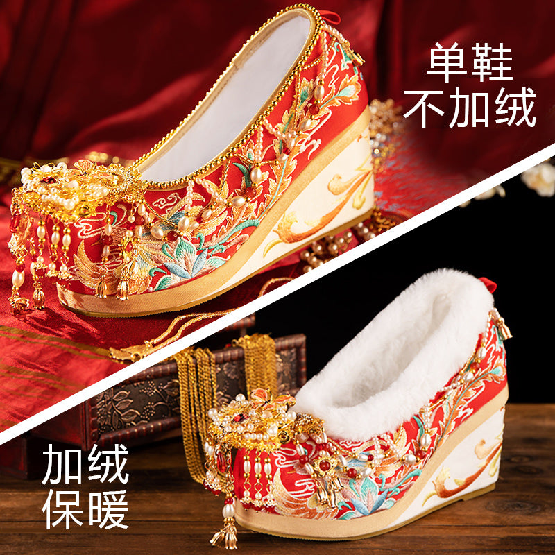 Luxury Custom Xiuhe Wedding Shoes – Vintage Fashion Women’s Footwear