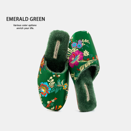 Chinese Elegance · 2025 Embroidered Satin Slippers