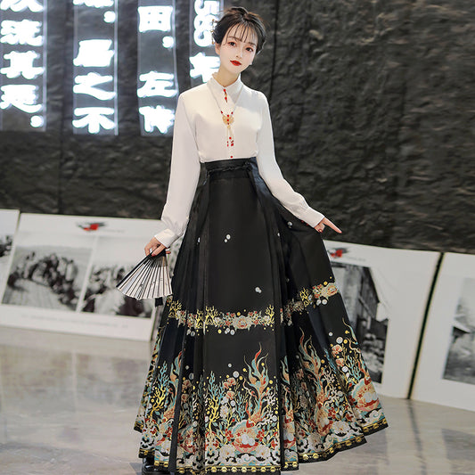 Leaping Joy · 2025 Ming-style Embroidered Ma Mian Skirt Set