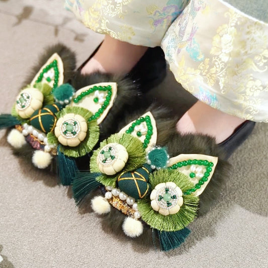 Intangible Cultural Heritage New Chinese Tiger Head Shoes – Women’s Soft Sole Flats