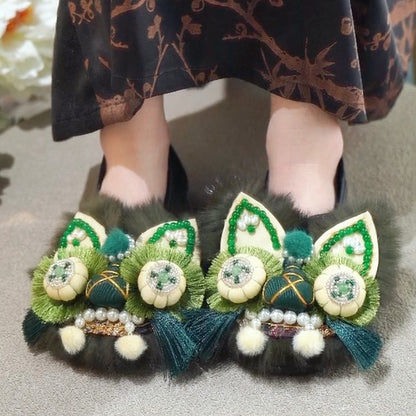 Intangible Cultural Heritage New Chinese Tiger Head Shoes – Women’s Soft Sole Flats