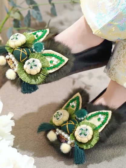 Intangible Cultural Heritage New Chinese Tiger Head Shoes – Women’s Soft Sole Flats