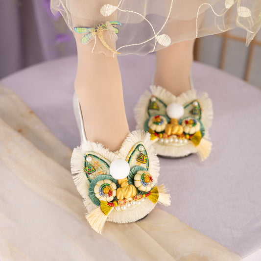 New Chinese-style Intangible Cultural Heritage Tiger Head Shoes - Women's Adult Edition
