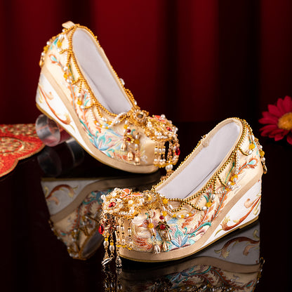 Luxury Chinese Xiuhe Wedding Platform Shoes