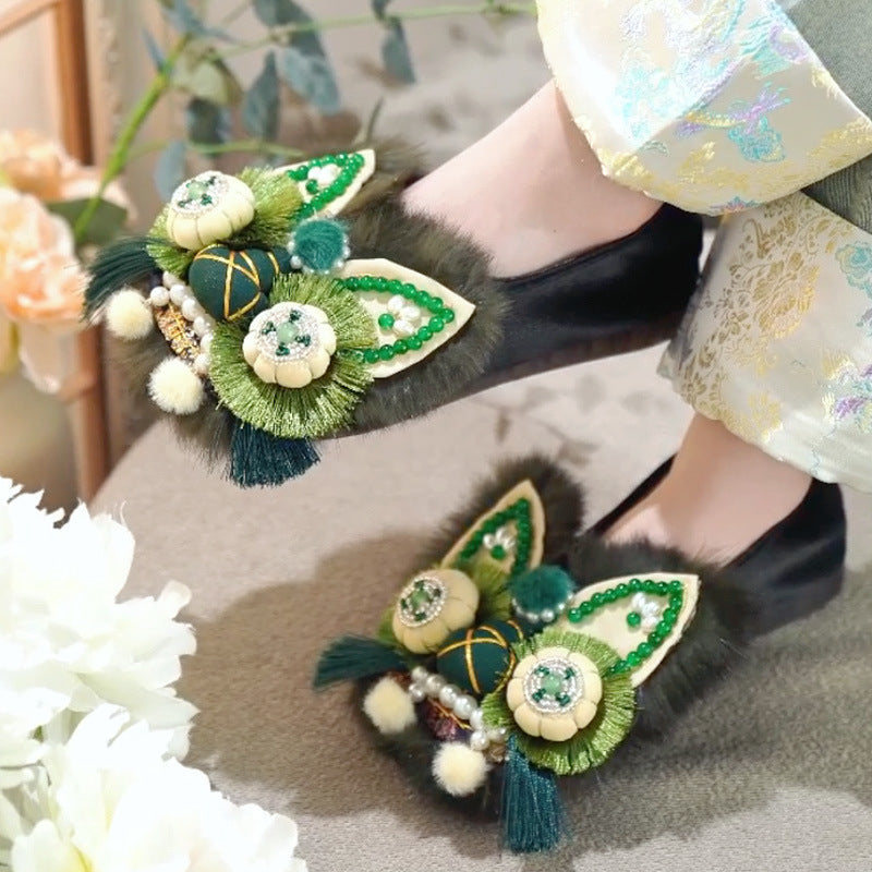 Intangible Cultural Heritage New Chinese Tiger Head Shoes – Women’s Soft Sole Flats