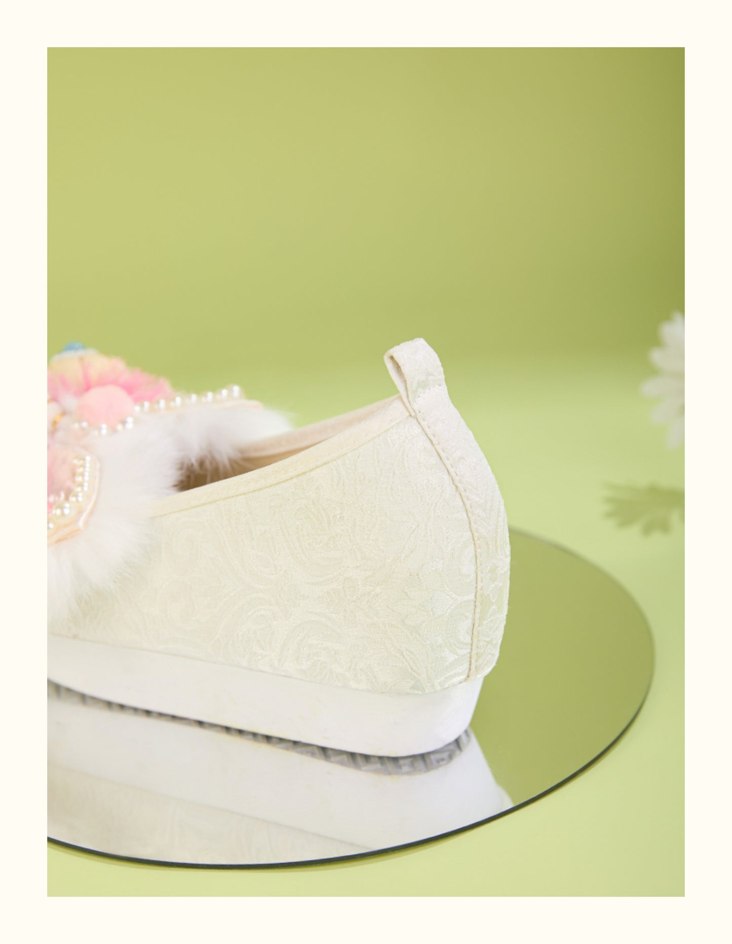 Pink Tiger Heirloom Shoes · Embroidered Hanfu Flats