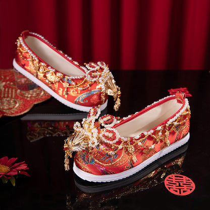 Luxury Chinese Xiuhe Wedding Platform Shoes