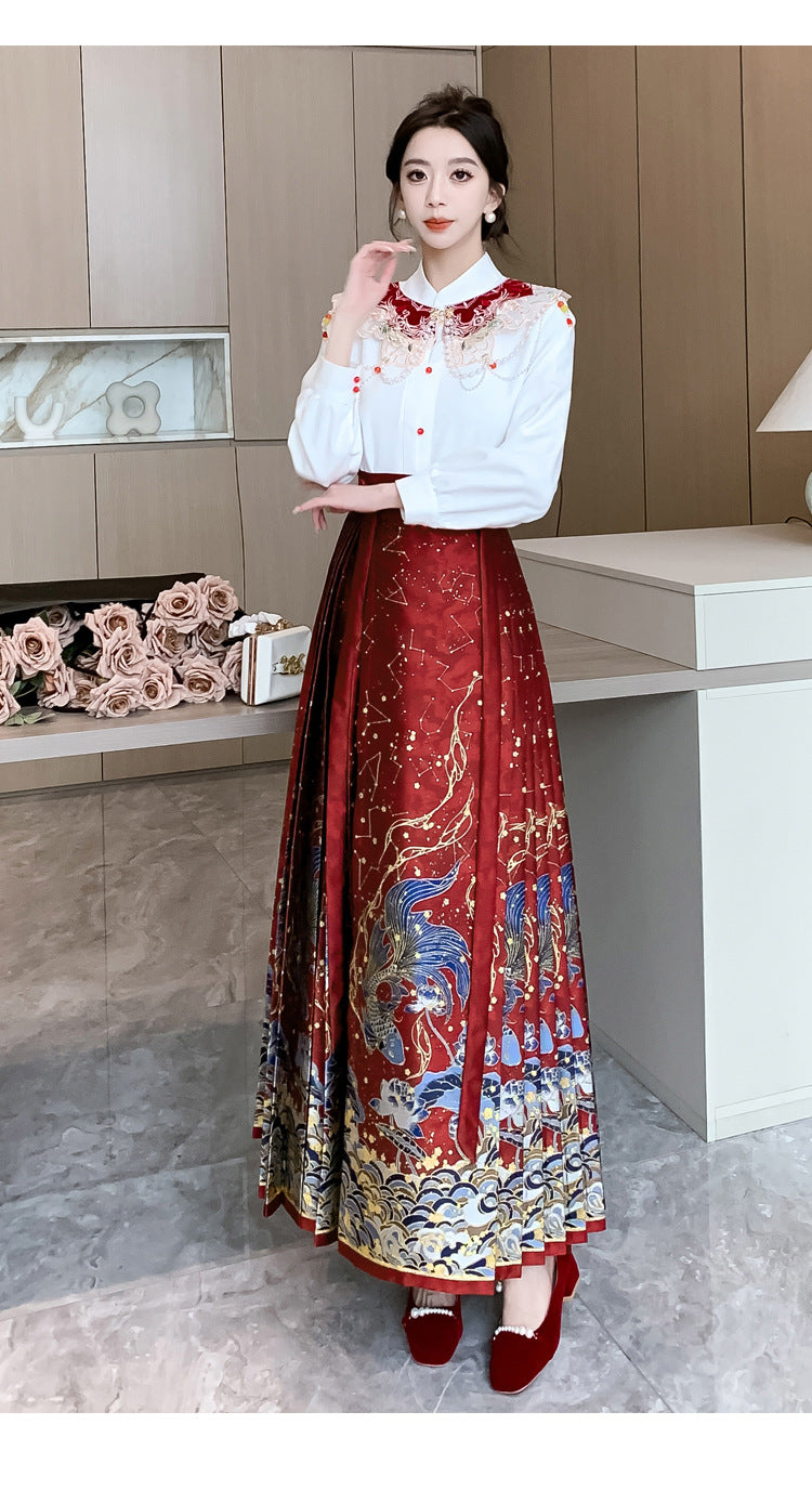 Starry River Ma Mian Skirt · Modern Chinese Style Slim-Fit Skirt