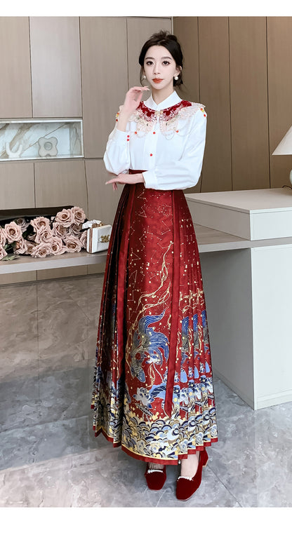 Starry River Ma Mian Skirt · Modern Chinese Style Slim-Fit Skirt