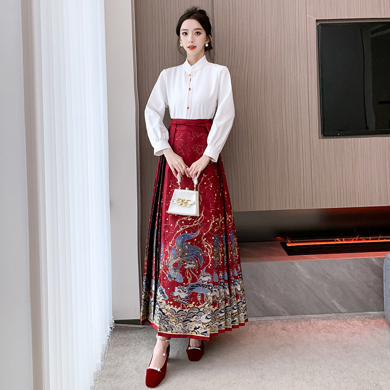 Starry River Ma Mian Skirt · Modern Chinese Style Slim-Fit Skirt