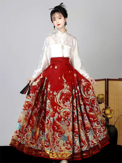 Phoenix Ascending · 2025 Embroidered Ma Mian Qun Set