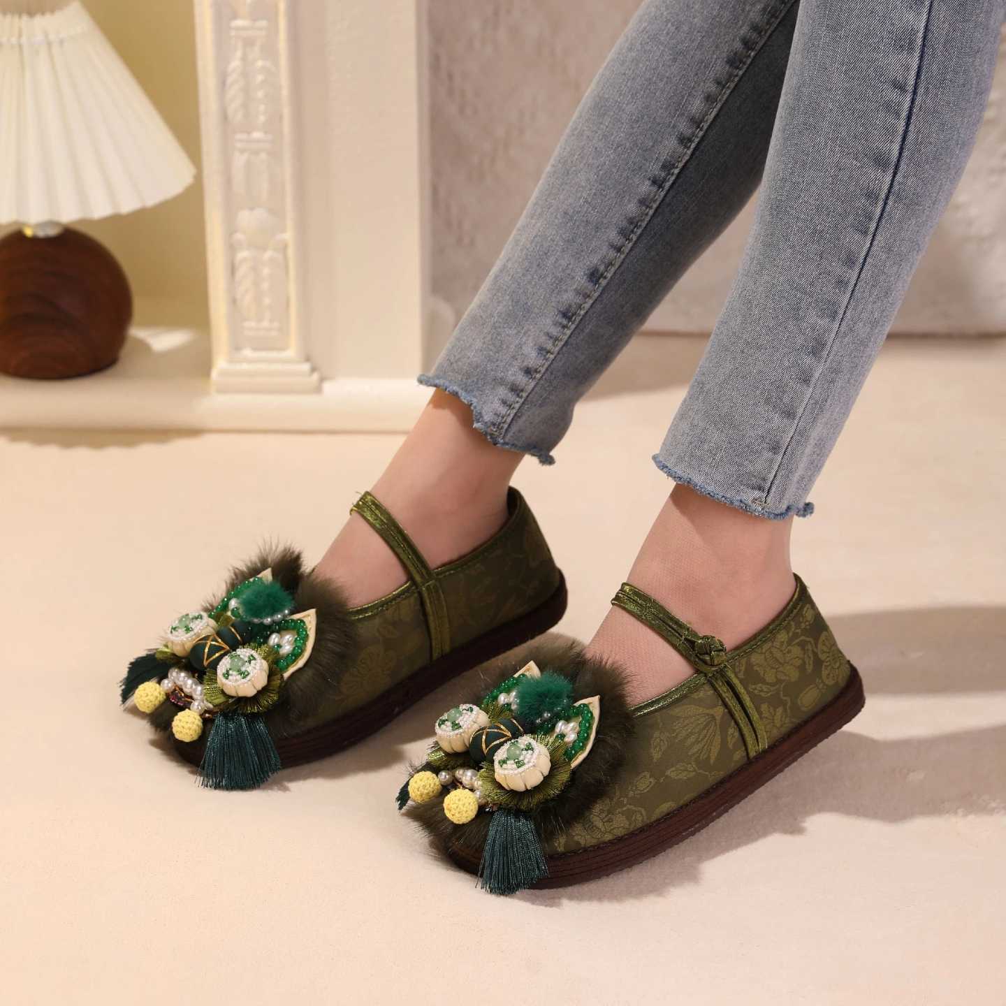 Tiger Spirit Shoes-Tiger of Abundance Handcrafted Intangible Cultural Heritage Embroidery