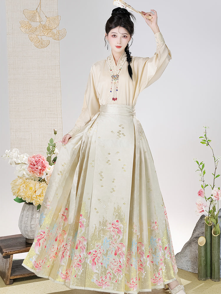 Ming Dynasty Gold-Woven Ma Mian Skirt · 2025 Autumn-Winter Collection