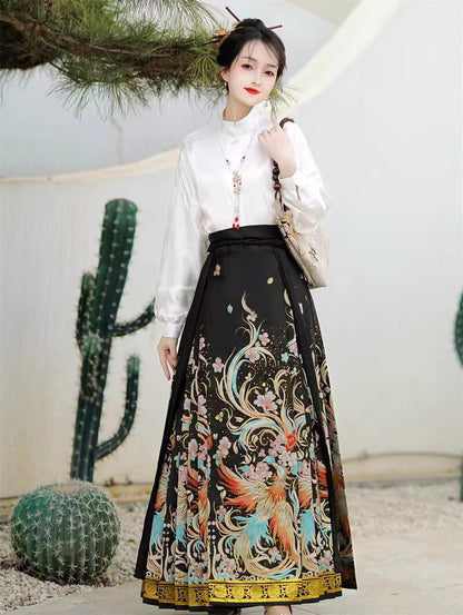 Phoenix Ascending · 2025 Embroidered Ma Mian Qun Set