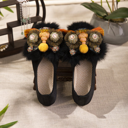 Fortune Tiger Flats · Embroidered Chinese Heritage Shoes