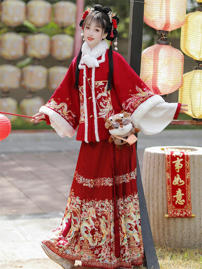 Dragon-Phoenix Harmony · 2025 Ming-Style Mother-Daughter Hanfu Set