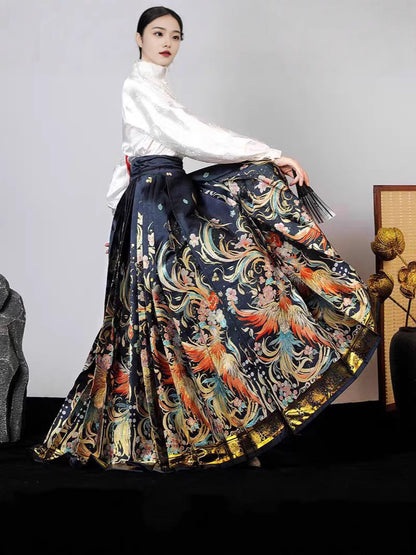 Phoenix Ascending · 2025 Embroidered Ma Mian Qun Set