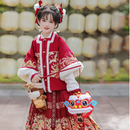 Dragon-Phoenix Harmony · 2025 Ming-Style Mother-Daughter Hanfu Set