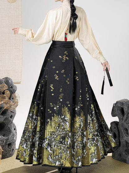 Ming Dynasty Gold-Woven Ma Mian Skirt · 2025 Autumn-Winter Collection
