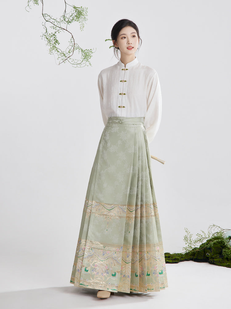 Jade Elegance · 2025 Winter Hanfu Set with Ma Mian Skirt