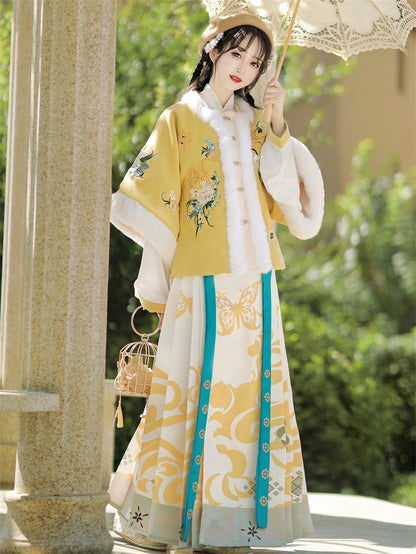 Golden Years · 2025 Ming Dynasty Inspired Winter Hanfu Set