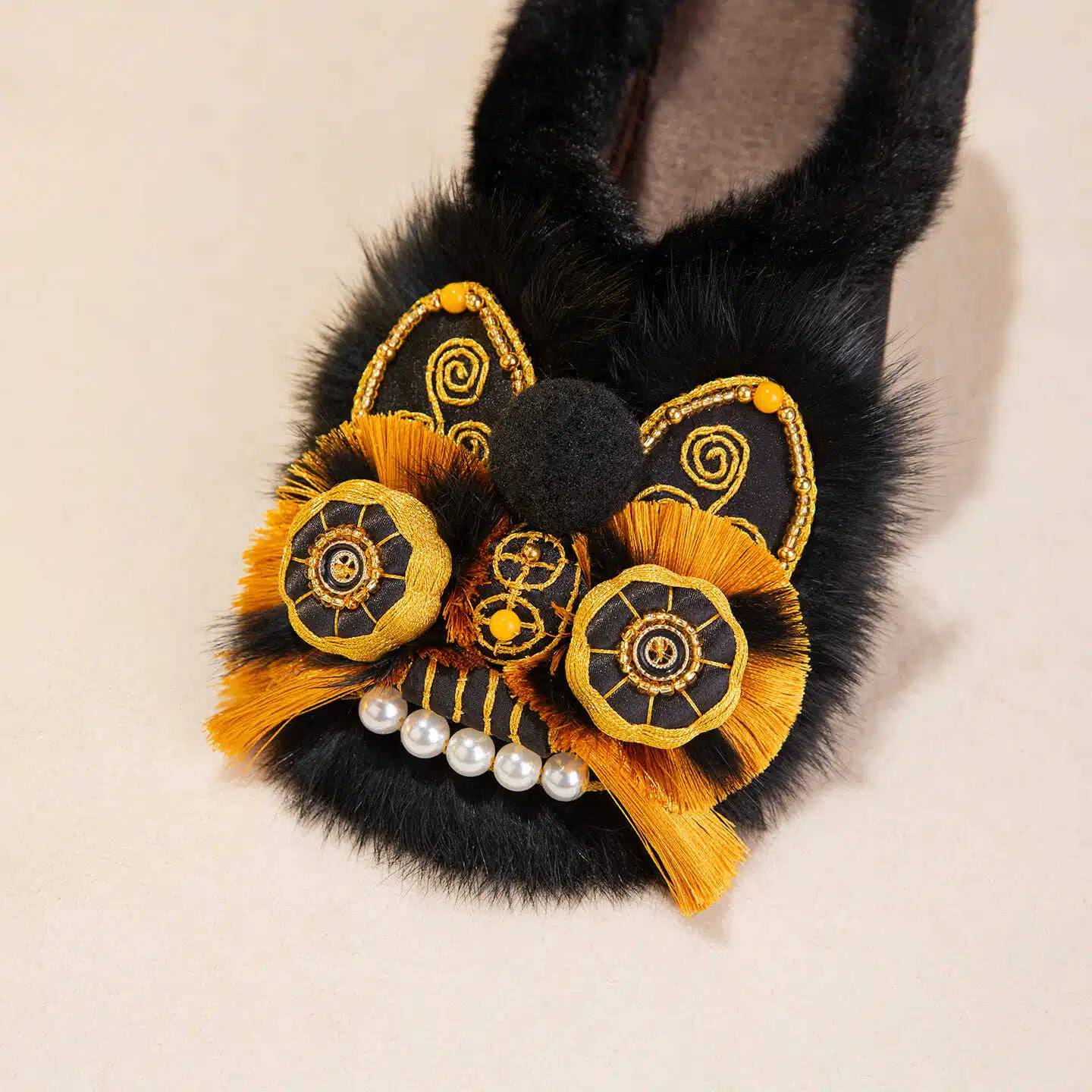 Tiger Spirit Shoes-Tiger of Power Handcrafted Intangible Cultural Heritage Embroidery Women’s Shoes