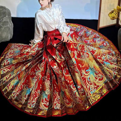 Phoenix Ascending · 2025 Embroidered Ma Mian Qun Set