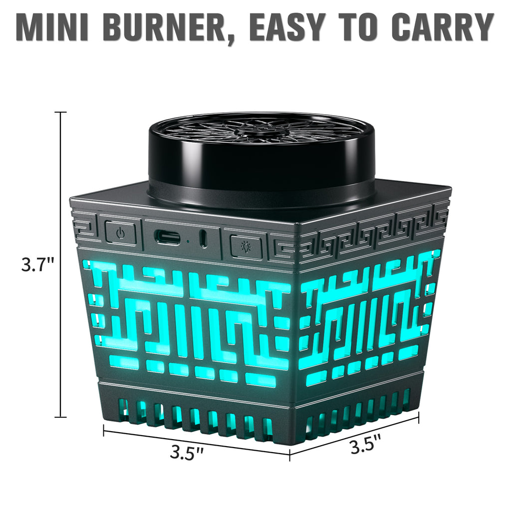 Smart Electric Bakhoor Burner & Quran Speaker with Azan Clock, Portable Oud Incense Heater with App/Remote Control, RGB Ambient Light for Home, Car, Hair & Clothes