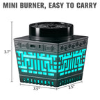 Smart Electric Bakhoor Burner & Quran Speaker with Azan Clock, Portable Oud Incense Heater with App/Remote Control, RGB Ambient Light for Home, Car, Hair & Clothes