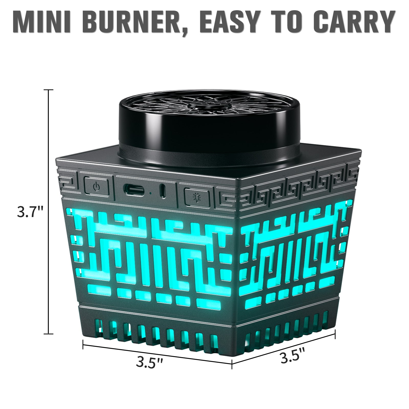 Smart Electric Bakhoor Burner & Quran Speaker with Azan Clock, Portable Oud Incense Heater with App/Remote Control, RGB Ambient Light for Home, Car, Hair & Clothes