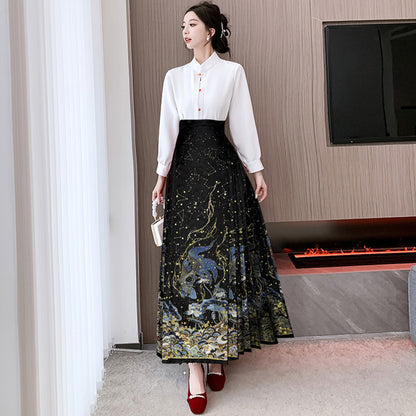 Starry River Ma Mian Skirt · Modern Chinese Style Slim-Fit Skirt