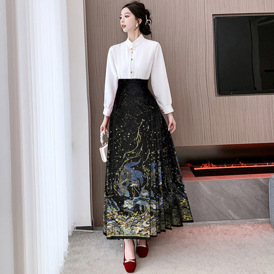 Starry River Ma Mian Skirt · Modern Chinese Style Slim-Fit Skirt