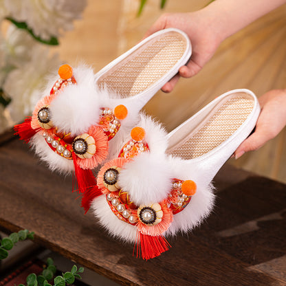 Awakening Lion Joy · 2025 Hand-Embroidered Tiger Slippers