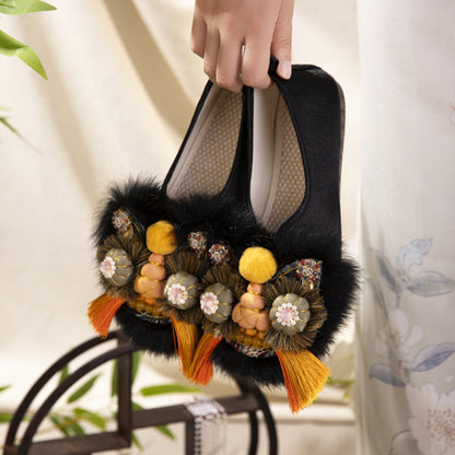 Fortune Tiger Flats · Embroidered Chinese Heritage Shoes