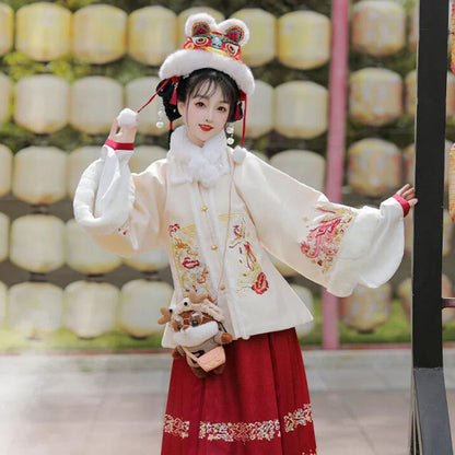 Dragon-Phoenix Harmony · 2025 Ming-Style Mother-Daughter Hanfu Set