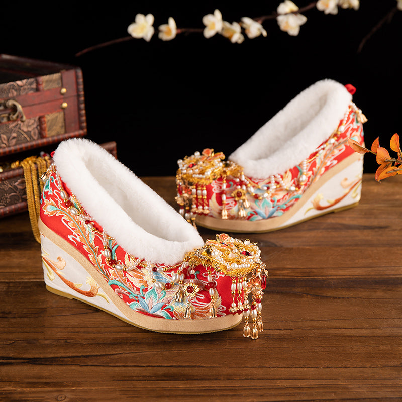 Luxury Custom Xiuhe Wedding Shoes – Vintage Fashion Women’s Footwear