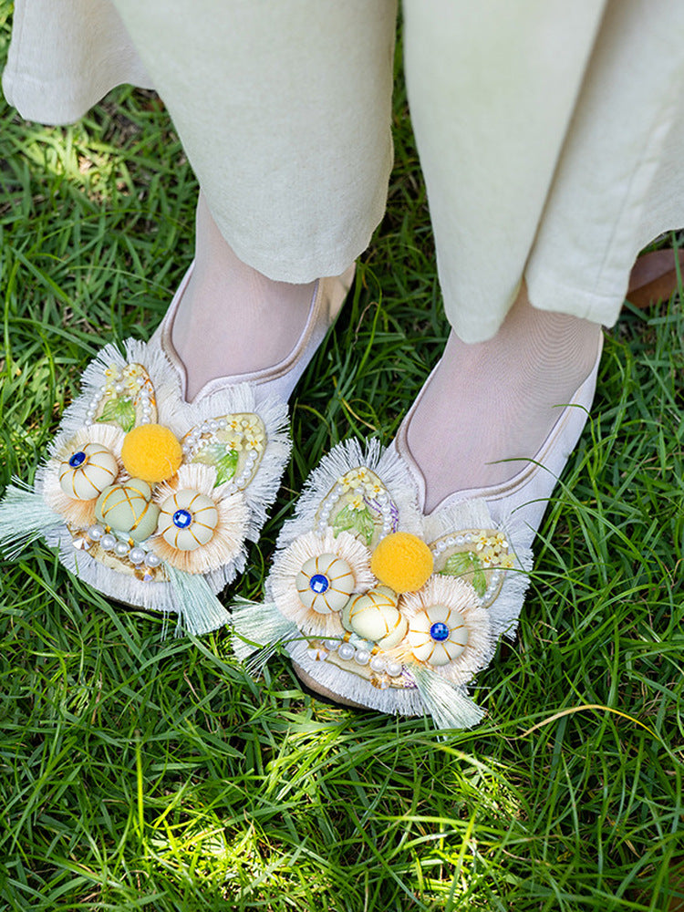 Women’s Vintage Tiger Head Shoes – Chinese Ethnic Flats