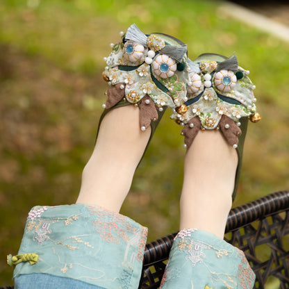 Intangible Cultural Heritage Handmade Dragon Head Shoes – Retro Trend Women’s Slippers