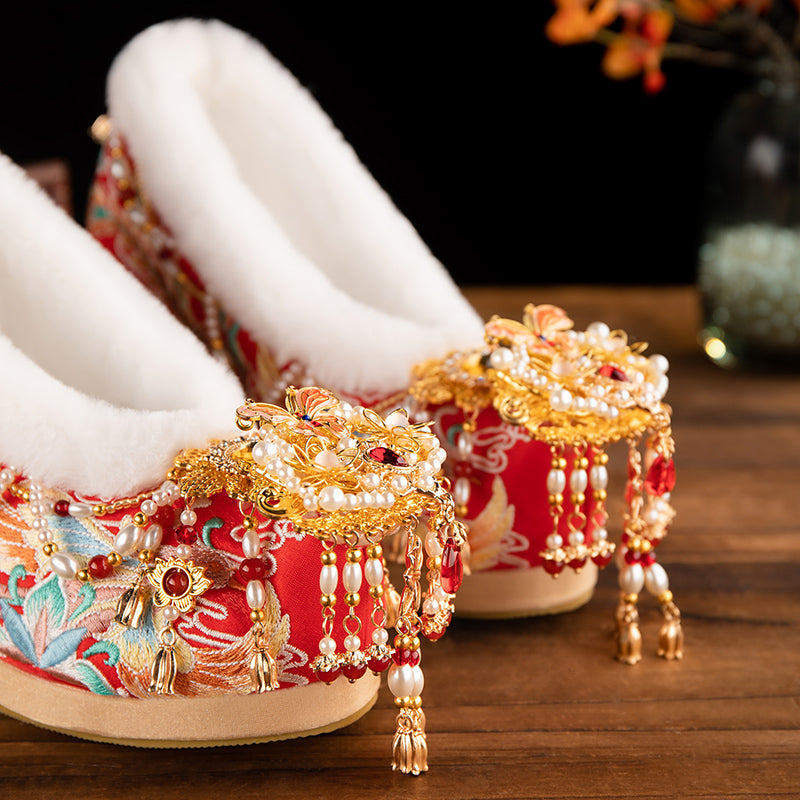 Luxury Custom Xiuhe Wedding Shoes – Vintage Fashion Women’s Footwear