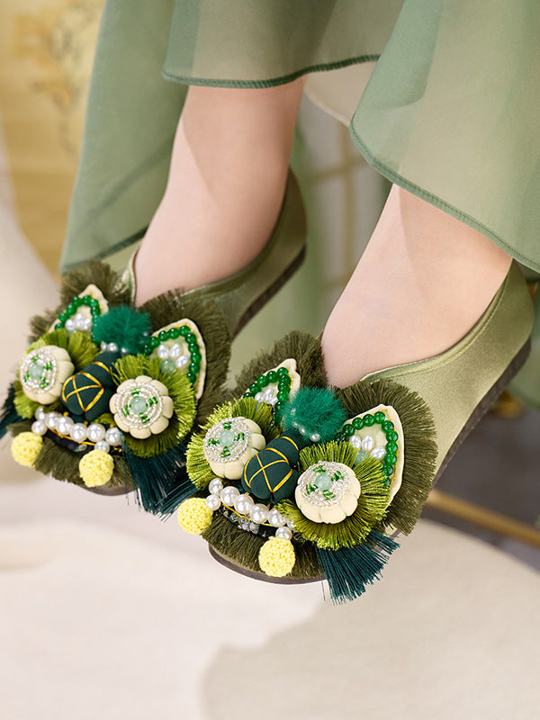 New Chinese Style Tiger Head Shoes - Traditional Handmade Women’s Soft Sole Shoes