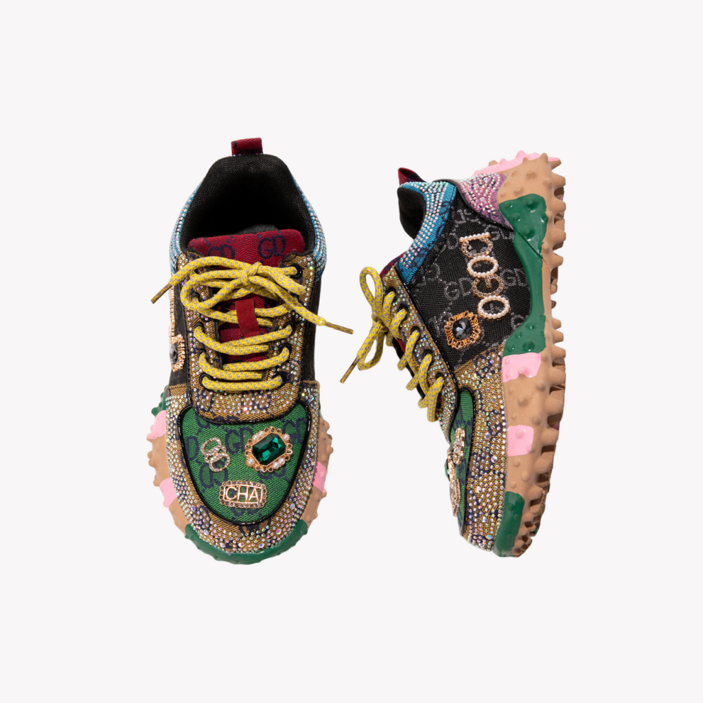 Sparkle Sneakers - Women's Sequin Platform Shoes | Breathable Mesh Walking Shoes