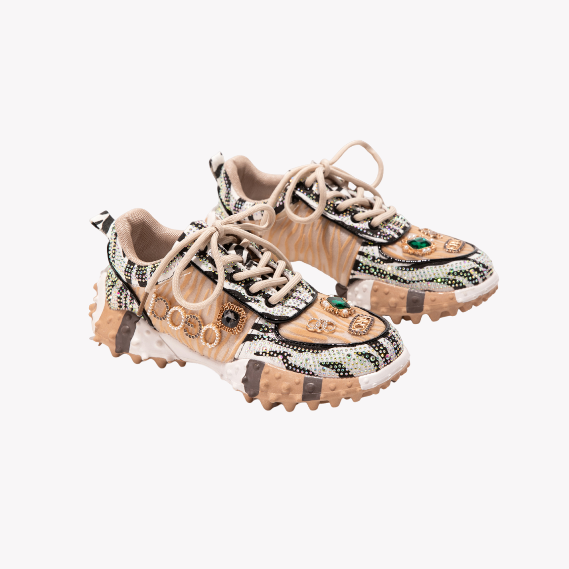 Sparkle Sneakers - Women's Sequin Platform Shoes | Breathable Mesh Walking Shoes
