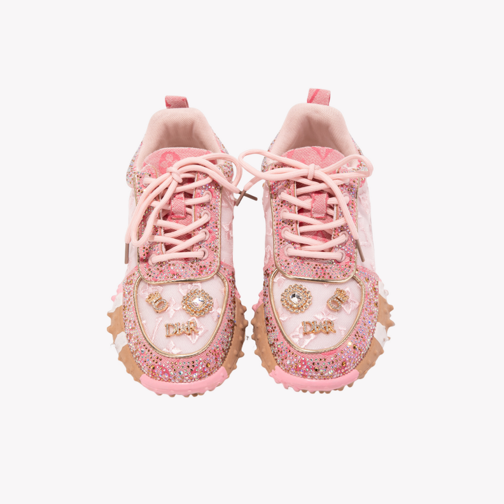 Sparkle Sneakers - Women's Sequin Platform Shoes | Breathable Mesh Walking Shoes