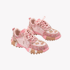 Sparkle Sneakers - Women's Sequin Platform Shoes | Breathable Mesh Walking Shoes