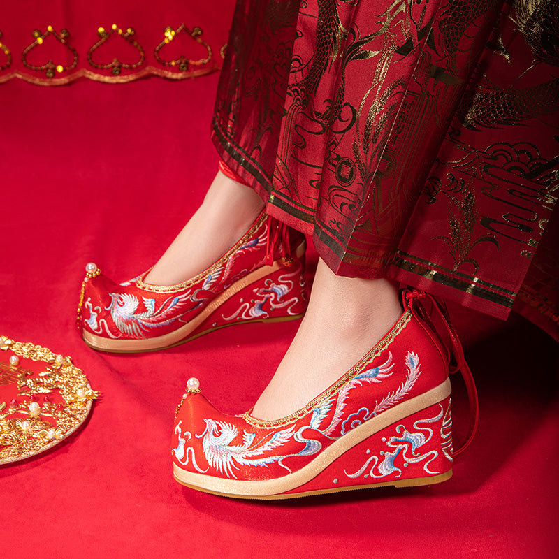 Luxury Chinese Xiuhe Wedding Platform Shoes