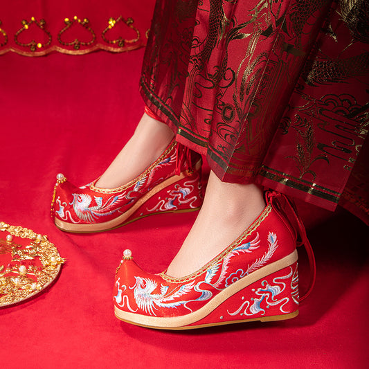 Luxury Chinese Xiuhe Wedding Platform Shoes